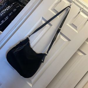 Henri Bendel black suede boho crossbody